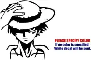 Vinyl Decal Sticker - One Piece Monkey D. Luffy Stare Car Car Truck Bumper 6"