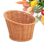 Woven Round Basket Sundries Snacks Woven Bread Basket for Hotel Home Cabinet