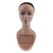 Black Women Mannequin Head Bust Manikin Model for Hat Jewelry Display