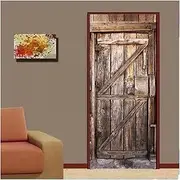 Door Stickers Toilet Simulation Door Stickers Modern Restroom Signs Wallpaper Self-Adhesive PVC Wall Sticker Home Bathroom Decor Mural(I,85x215cm)