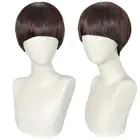 Short Hair Wigs Dark Brown Funny Wigs Look Natural Mushroom Wigs for Men Women