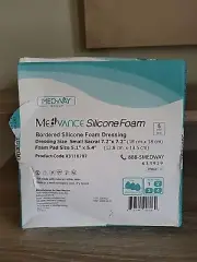 Medway Medvance Bordered Silicone Foam Dressing 4-Pack 7.2" x 7.2" 5.1" x 5.4"