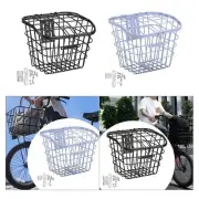 Bike Basket Bicycle Front Handlebar Storage Basket with Lid, Dogs Carrier