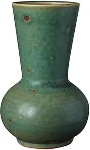 Small Ceramic Vase Pot Vintage Flower Vase Cylinder Vases for Centerpieces Decorative Vase Geometric Home Decor Living Room Decor Vase for Kitchen Office Garden Bedroom (Color : Green)