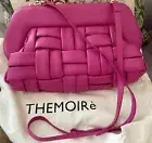 New THEMOIRe' Fuchsia Pink Bios Woven Crossbody, Clutch Handbag & Dustbag NWT