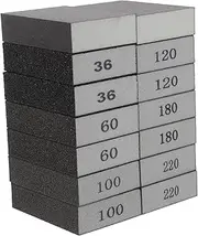 CRILSTYLEO 14pcs Sanding Blocks Sponge Pads Sanding Sheets for Wood Automotive Crafts Fine Grit Sandpaper Blocks