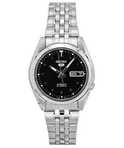 Seiko 5 Automatic 21 Jewels Stainless Steel Black Dial SNK361K1 30M Mens Watch