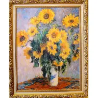 在飛比找Viva TV優惠-紅桌巾Sunflower向日葵.莫內Monet 複製畫