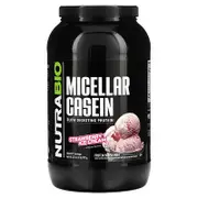 NutraBio, Micellar Casein, Strawberry Ice Cream, 2 lb (907 g)