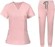 [STARTIST] Scrub Set with Pockets for Nurses - Top And Pants for Men And Women in Healthcare