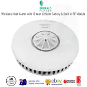 Emerald Wireless Heat Alarm with 10 Year Lithium Battery & Built in RF Module