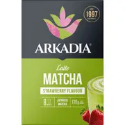 Arkadia Latte Matcha Sachets Strawberry Flavour 8 pack