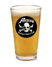 Poison -Hardcore - Rock & Roll - 16oz Pint Beer Glass Pub Barware Seltzer Liquor