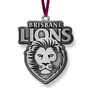 Brisbane Lions AFL Metal Christmas Tree Ornament Decoration