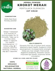 [idHerb] POWDER PORTULACA OLERACEA KROKOT MERAH Natural Organic Herbal Herbs