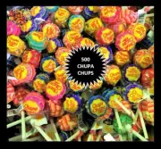 CHUPA CHUPS 500COUNT ORIGINAL LOLLIPOPS BULK BUY COLOURFUL LOLLYPOPS