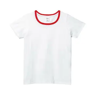 日本 Printstar 5.6盎司親子滾邊純棉T恤 100%純棉T-shirt /素t / 白T