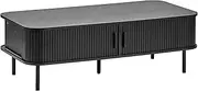 Cooper & Co. Haven Sliding Door 120cm Coffee Table Black