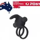 PENIS RING/COCK RING VIBRATING RABBIT DOUBLE CLITORIS STIMULATING HELPS ERECTING