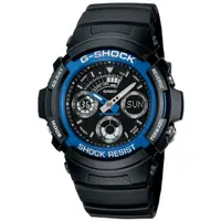 在飛比找PChome24h購物優惠-【CASIO】 G-SHOCK競速魅力賽車雙顯錶(炫藍)