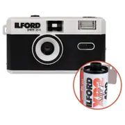 Ilford Sprite 35-II Reusable Camera - Black & Silver with Ilford XP2 24 Film