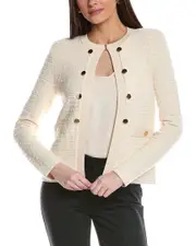 St. John Donna Knit Tweed Wool-Blend Jacket