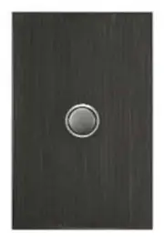 Clipsal SATURN 400-SERIES PUSH BUTTON SWITCH 1-Gang 20A 250V Horizon Black