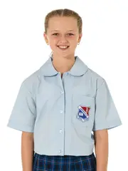 Short Sleeve Sky Blue Blouse