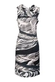 Printed Shift Dress--GOR-100838Y1