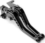 Upgraded CNC Motorcycle Brake & Clutch Lever - Ergonomic Aluminum Control Levers for Ducati 696/695/620/796/S2R 800 - Adjustable Anodized Black (Universal Fit)