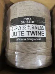 MyBoxSupply 5-Ply, 140 lb, Jute Twine, 1 Per Case [14D]
