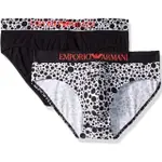 ARMANI MEN'S STRETCH COTTON BRIEF COLOR BAND 2-PACK SIZE:L