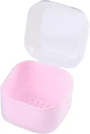 Fspronail 1Pcs Nail Tool Sterilizer, Nail Drill Bits Cleaning Box Disinfection Container For Nail Art Accessories Manicure Sterilization Tray Salon Supplies Sterilizer Cup With Drain Basket (pink)