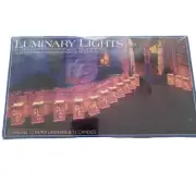 Vintage Luminary Lights set 12 Paper Bag Lantern Candles Christmas Ornaments new