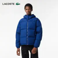 在飛比找momo購物網優惠-【LACOSTE】男裝-鱷魚車紋防水羽絨外套(藍色)