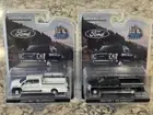 Greenlight 2 Truck Set 2020 Ford F-450 Dually Service Bed & Crane 1/64 Exclusive
