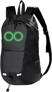 Led Motorcycle Backpack | Luminous Pattern Travel Laptop Backpack,Night Safety Cycling Day Pack Rucksack for Riding Outdoor Commuting Sports Camping Biking Trekking