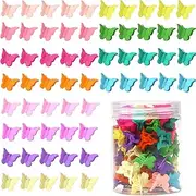 YISSION Mini Hair Claw Clips for Toddlers and Women - 60Pcs Cute Butterfly Clips with Box Package, 90s Y2K Matte Colors Hair Accessories