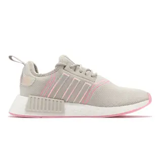 adidas 休閒鞋 NMD_R1 米白 粉紅 三葉草 愛迪達 女鞋 Boost 【ACS】 GW9473