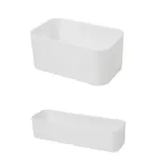 Floating Shelf Wall Mounted Plastic Storage Bin Adhesive Home Decor