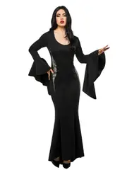Morticia Deluxe Adult Costume (Wednesday) - Large