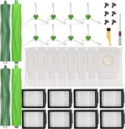 Replacement Parts Accessories for iRobot Roomba i3 E5 j7 i4 i7 i7 Plus i3+ i4 i4+ i6 i6+ i8 i8+ Plus E6 j7+ plus,E & I & j Series robot vacum(Rubber Brush, Filter,Edge-Sweeping Brush,vacuum Bags)