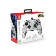 Nintendo Switch Pdp Rematch Wired Controller Black & White (Mario Comic )