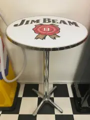 JIM BEAM PREMIUM BAR TABLE ADJUSTABLE HEIGHT DEVILS CUT BLACK KENTUCKY BOURBON