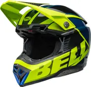 Bell Moto-10 Spherical Sliced Motocross Helmet, black-blue-yellow, Size L for Men Black Blue Yellow