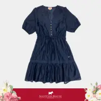 在飛比找momo購物網優惠-【SCOTTISH HOUSE】甜美蕾絲 薄紗洋裝-粉/深藍
