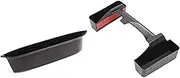 Car Door Storage Bin, Wivplex Car Gear Shift Storage Box Co-Pilot Armrest Organizer Tray, for Jeep, Wrangler JK 2011-2017 Stowing Tidying Accessories Car Door Handle Storage Box(BLACK 2 pcs)