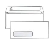 No. 10 Side Seam White H Window Envelopes w Kwik-Tak®, 4-1/8" x 9-1/2"