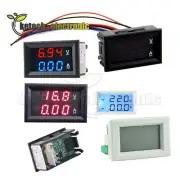 LED DC 0-100V 5-100A/AC 80-300V 50A Dual Digital Voltmeter Ammeter Panel L2KE