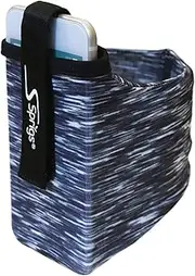 Sprigs Armband for iPhone 11/x/xr/8/7 Plus, Galaxy S10/S9, Google Pixel 4. Lightweight & Comfortable Running Armband, Stretches to Fit All Phones with Case - Black Melange, Large